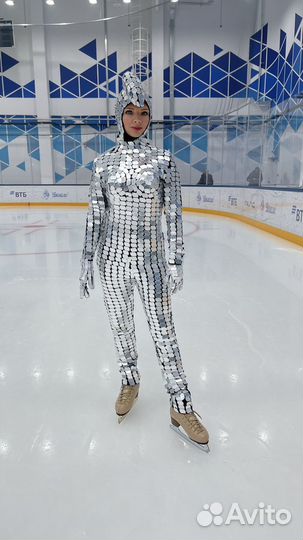 Зеркальный костюм для выступлений, шоу, косплей