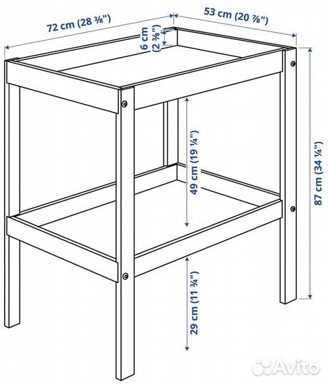 Пеленальный столик IKEA сниглар
