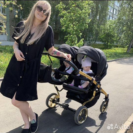 Коляска junama diamond 2 в 1 для двойни