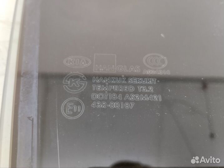 Стекло двери задней правой Kia Spectra 2001-2011