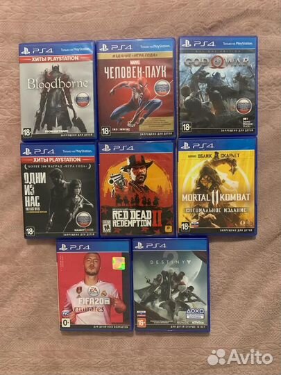 Игры ps4 человек паук, the lust of us, rdr2 и др