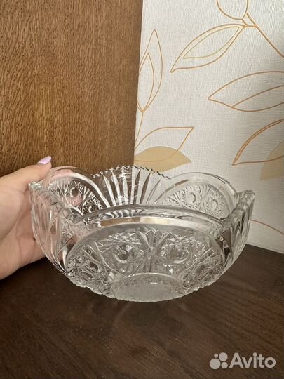 Большие хрустальные салатницы СССР
