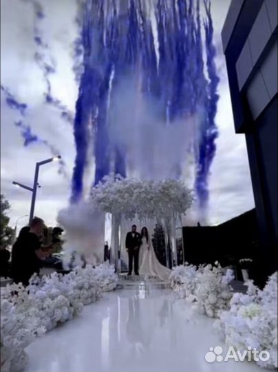 Цветной дым на церемонию, гендер пати, салют