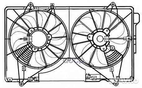 Э/вентиляторы охл. с кожухом (2 вент.) для а/м