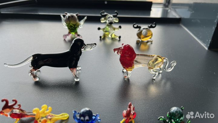 Скидка Фигурки животных стеклянные