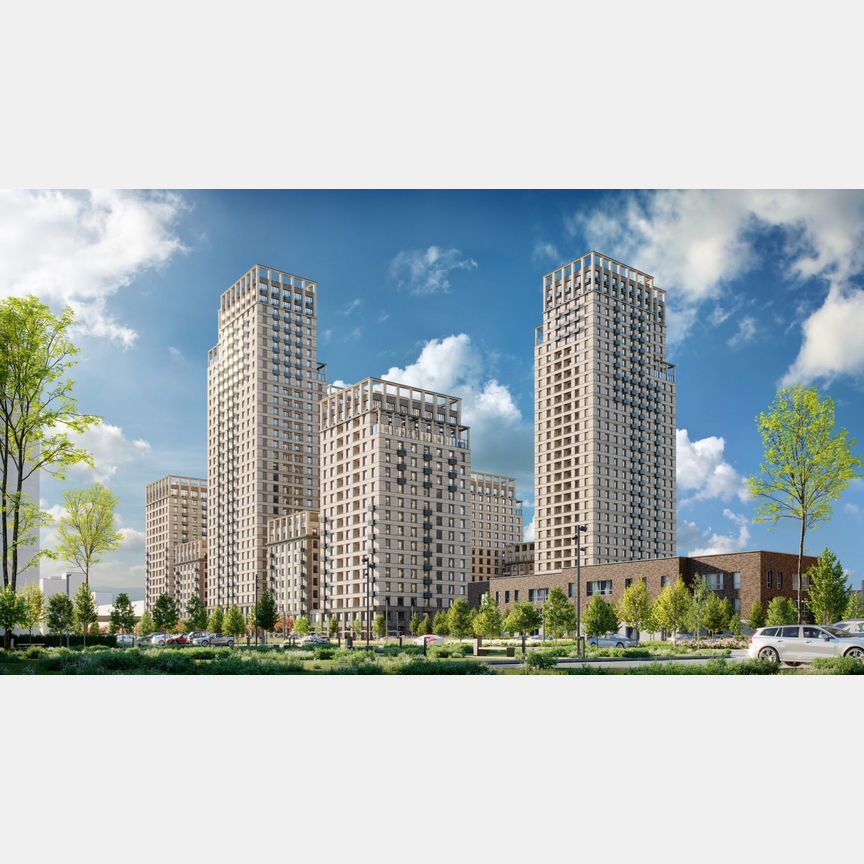 2-к. квартира, 64,4 м², 13/16 эт.