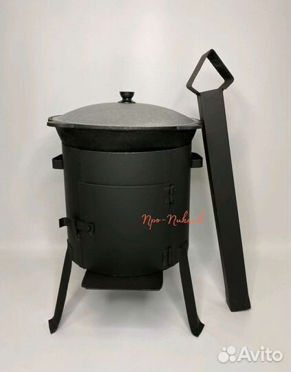 Печь с трубой+Казан 16л+шумовка