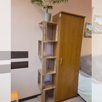 Стеллаж деревянный напольный шкаф для книг