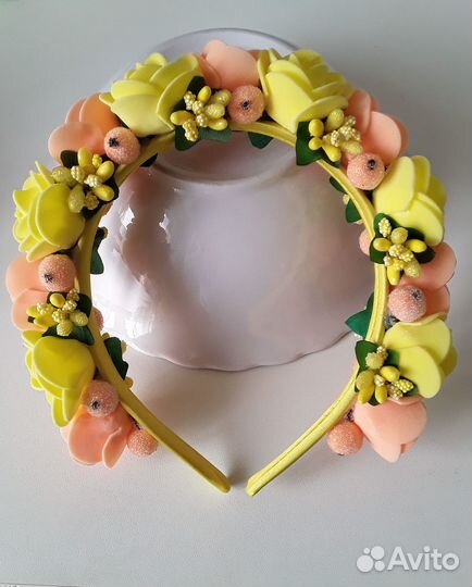 Ободок для волос ручной работы