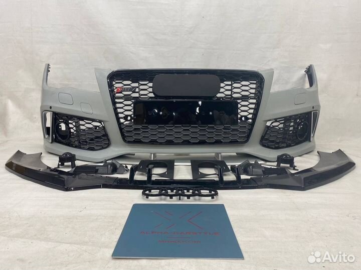 Audi a7 бампер RS7 + губа сплиттер RS Look