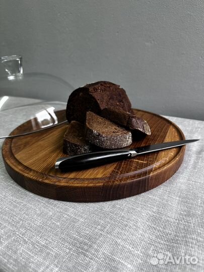 Клош стеклянный тортовница дуб