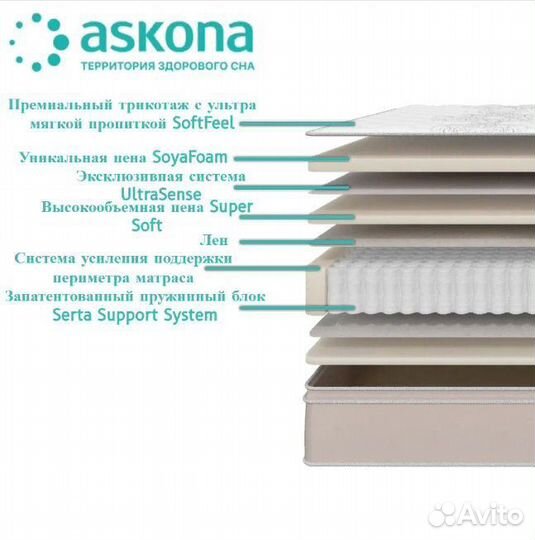 Матрас Аскона Serta Embrace Emily 120х190