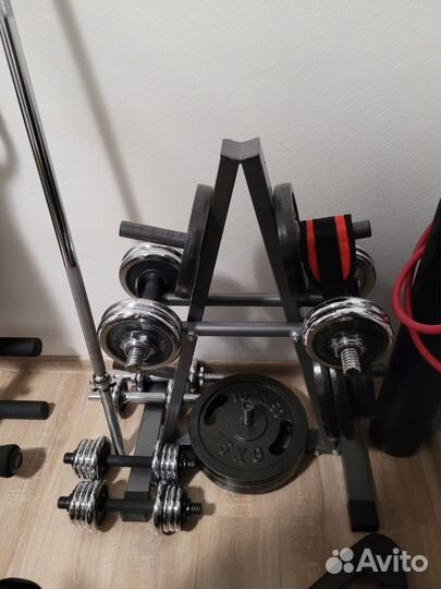 Стойка для блинов и гантелей