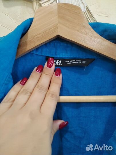 Льняная рубашка женская zara