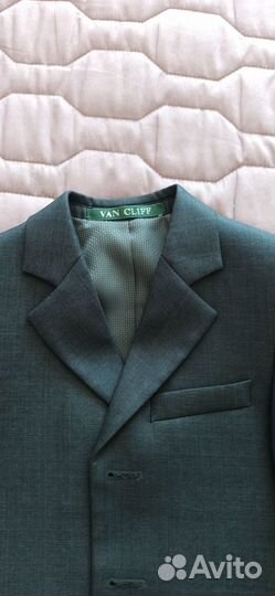 Пиджак на мальчика 122 128 т.серый Van Cliff