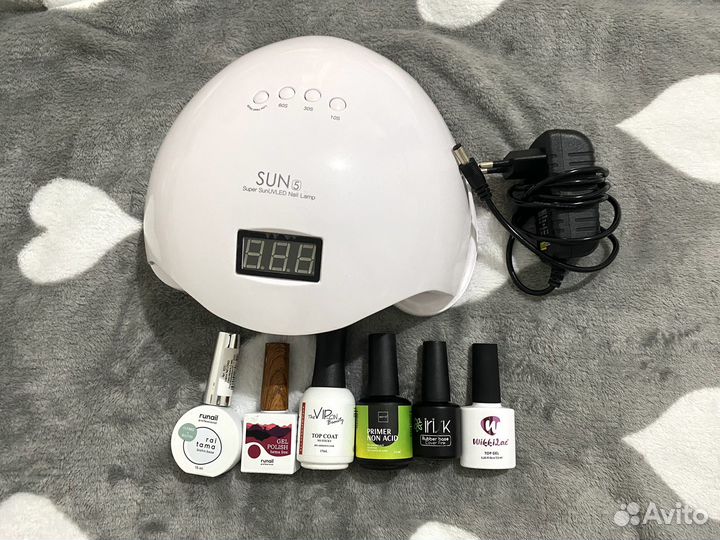 Лампа для маникюра, гель лак