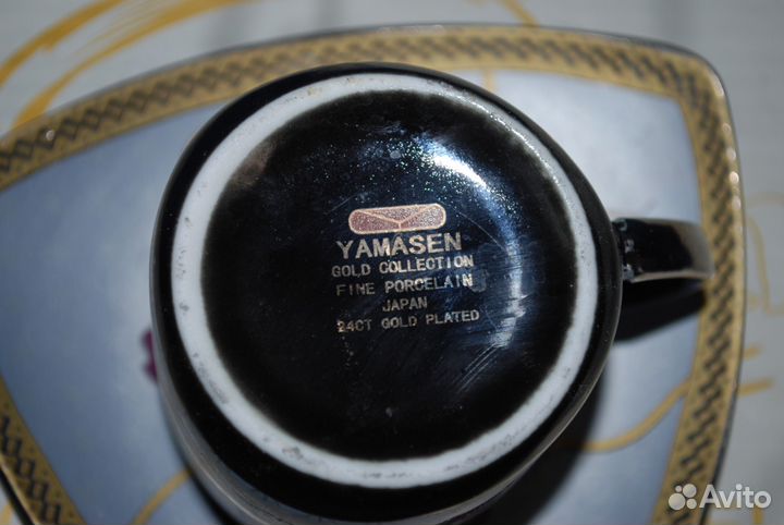 Yamasen Gold 24 карата японский фарфоровый сервиз