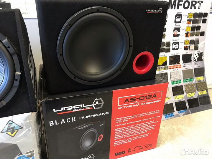Активный сабвуфер ural AS-D12A black hurricane