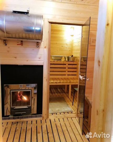 Мобильная баня бочка 6 м