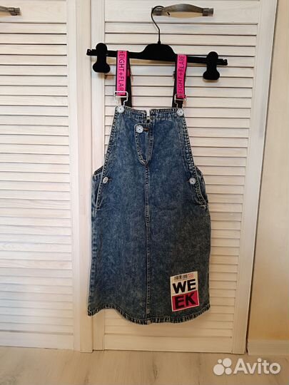 Джинсовый сарафан 146-152