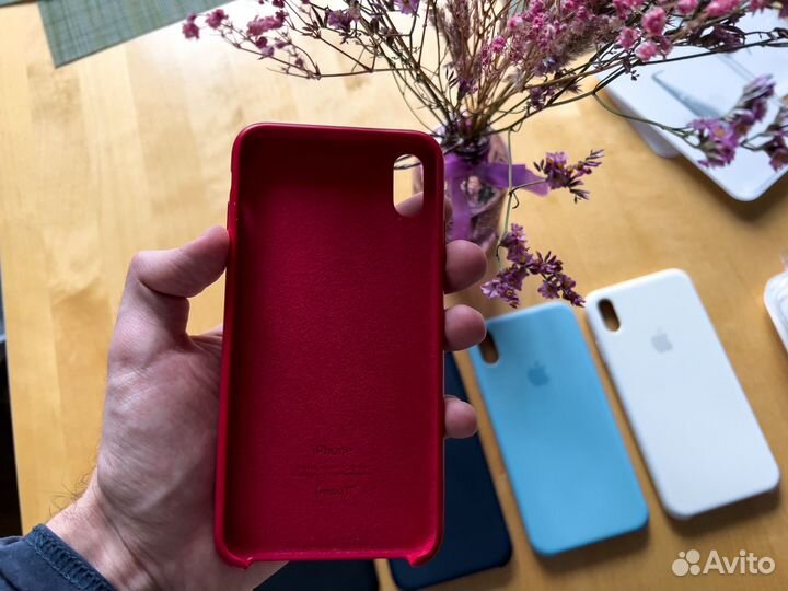 Чехол Apple Silicone Case iPhone Xs Max Красный