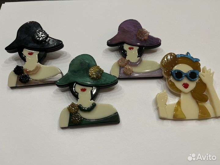 Броши в виде орнамента, дам, растений