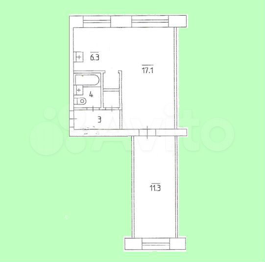 2-к. квартира, 43,8 м², 2/5 эт.