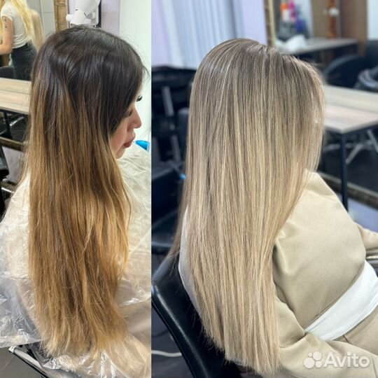 Окрашивание волос блонд