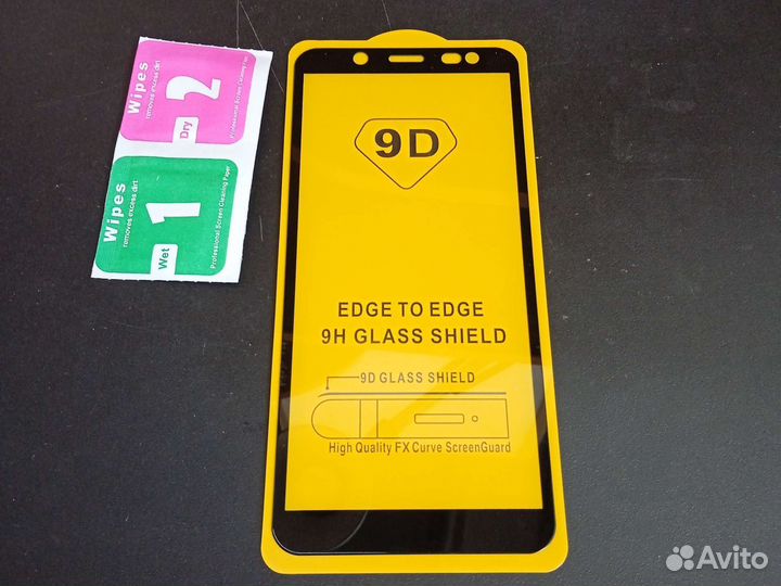 Защитное стекло на Samsung Galaxy J6 2018 Чёрное