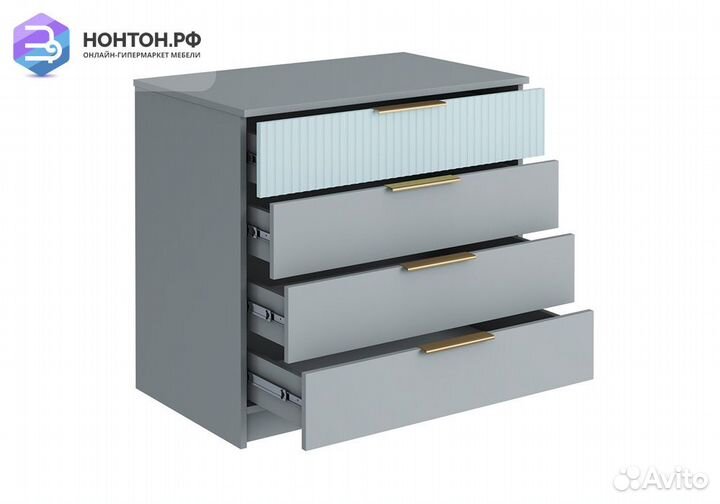Комод Джерси км-001 шиншилла серая / матовая скай