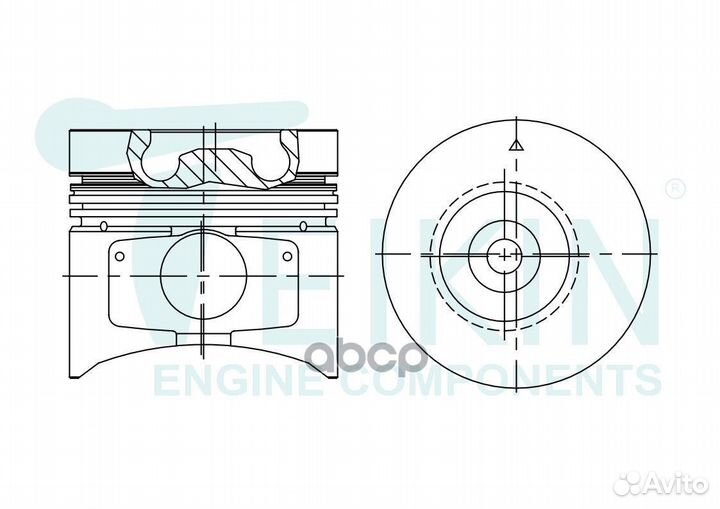 Поршень двигателя teikin 39651A STD (6шт/упак)