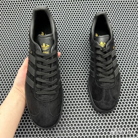 Кроссовки Adidas Gazelle ADV Black Gold Metallic