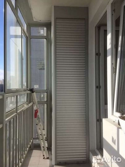 Шкаф с рольставнями на балкон любые размеры