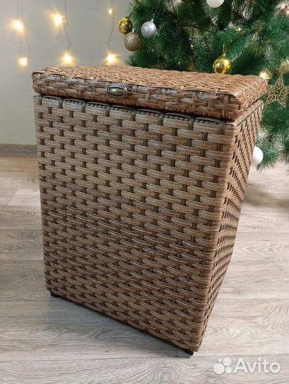 Короб плетеный с крышкой