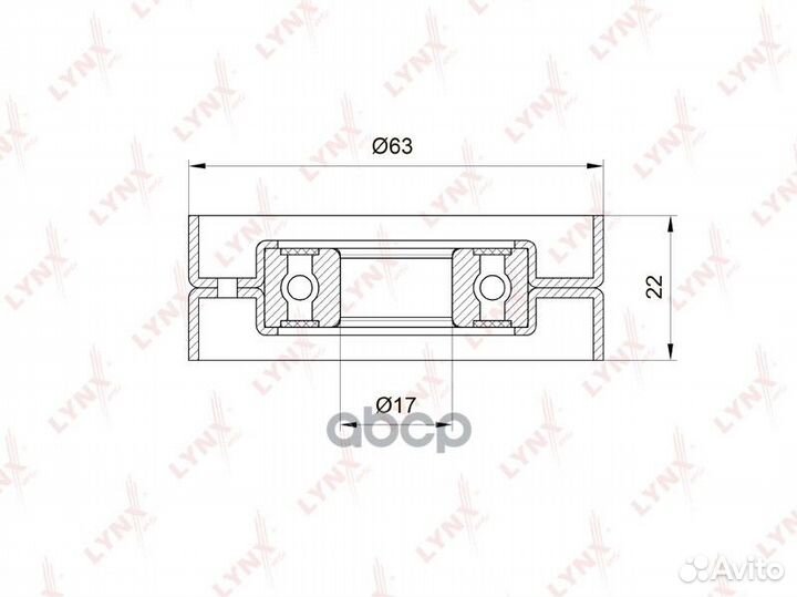 Ролик-натяжитель ручейкового ремня 'PB-5022 LYN