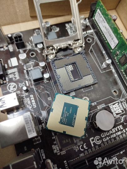 Комплект: плата 1150/i3-4170/4гб/охлаждение