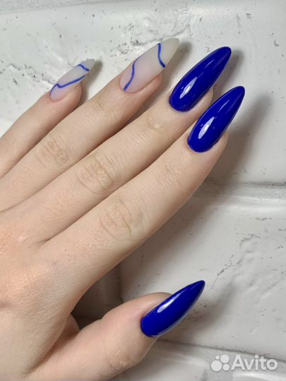 Маникюр, наращивание ногтей, выкладной френч