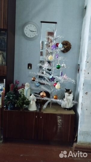 Ёлка СССР 1,2м серебристая в коробке