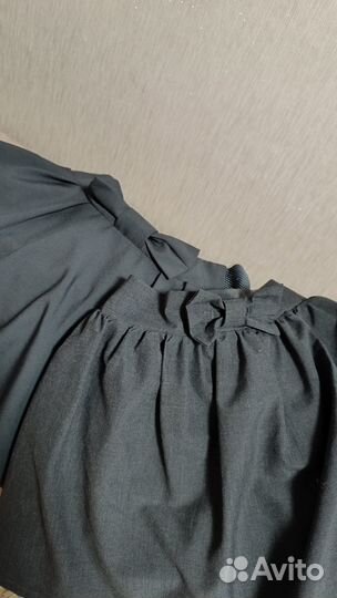 Школьная юбка серая