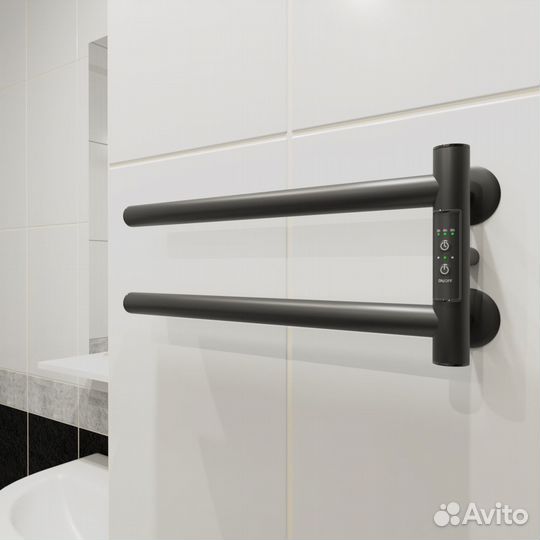 Полотенцесуш электр. cook 190x110 прав. черный ма