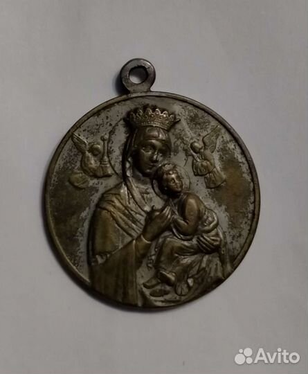 Церковный жетон старинный бронза Иерусалим