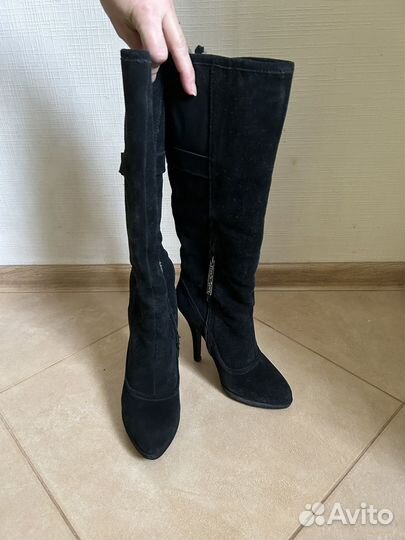 Сапоги зимние на шпильке paolo conte 27 замша/мех