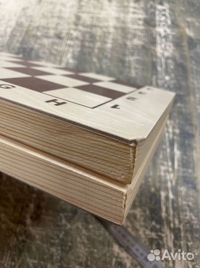 Шахматы и шашки 2 в 1 большие 43х43см