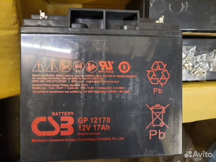 Аккумулятор для ибп CSB GP12170 12V 17Ah