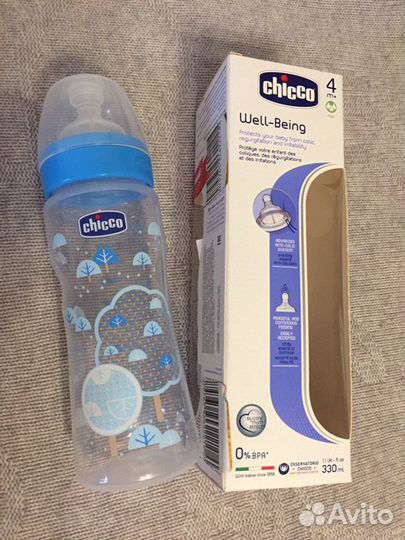 Антиколиковые бутылочки Chicco (4+), Suavinex (6+)