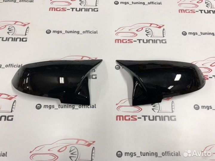 Накладки на зеркала (крышки) М1 на BMW F20 черные