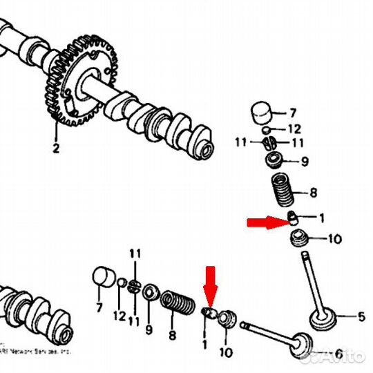 Honda Колпачoк маслосъёмный 12208-KY2-003