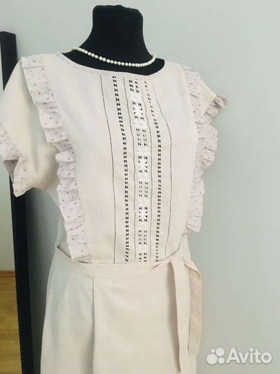 Платье женское лён винтаж ретро СССР