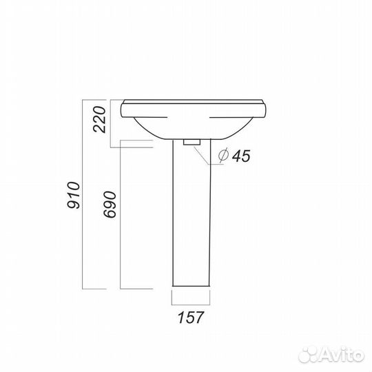Пьедестал под раковину