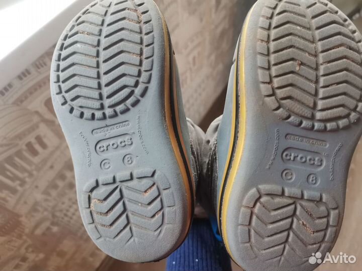 Ботинки сапоги детские демисезонные crocs c8